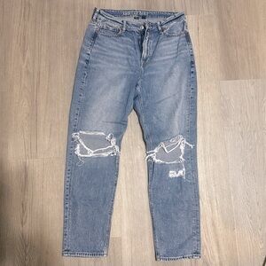 AE Strigid Ripped Mom Jean